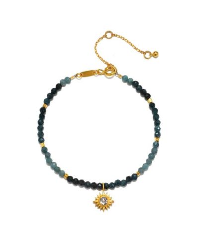 Channeling Wisdom Sapphire Starburst Beaded Bracelet