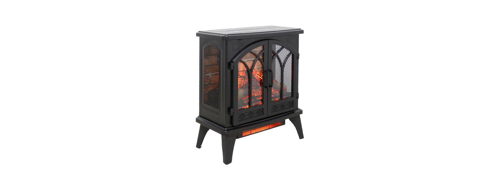 Flynama 24 inch 3D Flame Electric Infrared Quartz Fireplace Stove with remote control