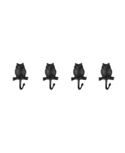 Набор декоративных настенных крючков Danya B Owl on Branch, 4 шт.