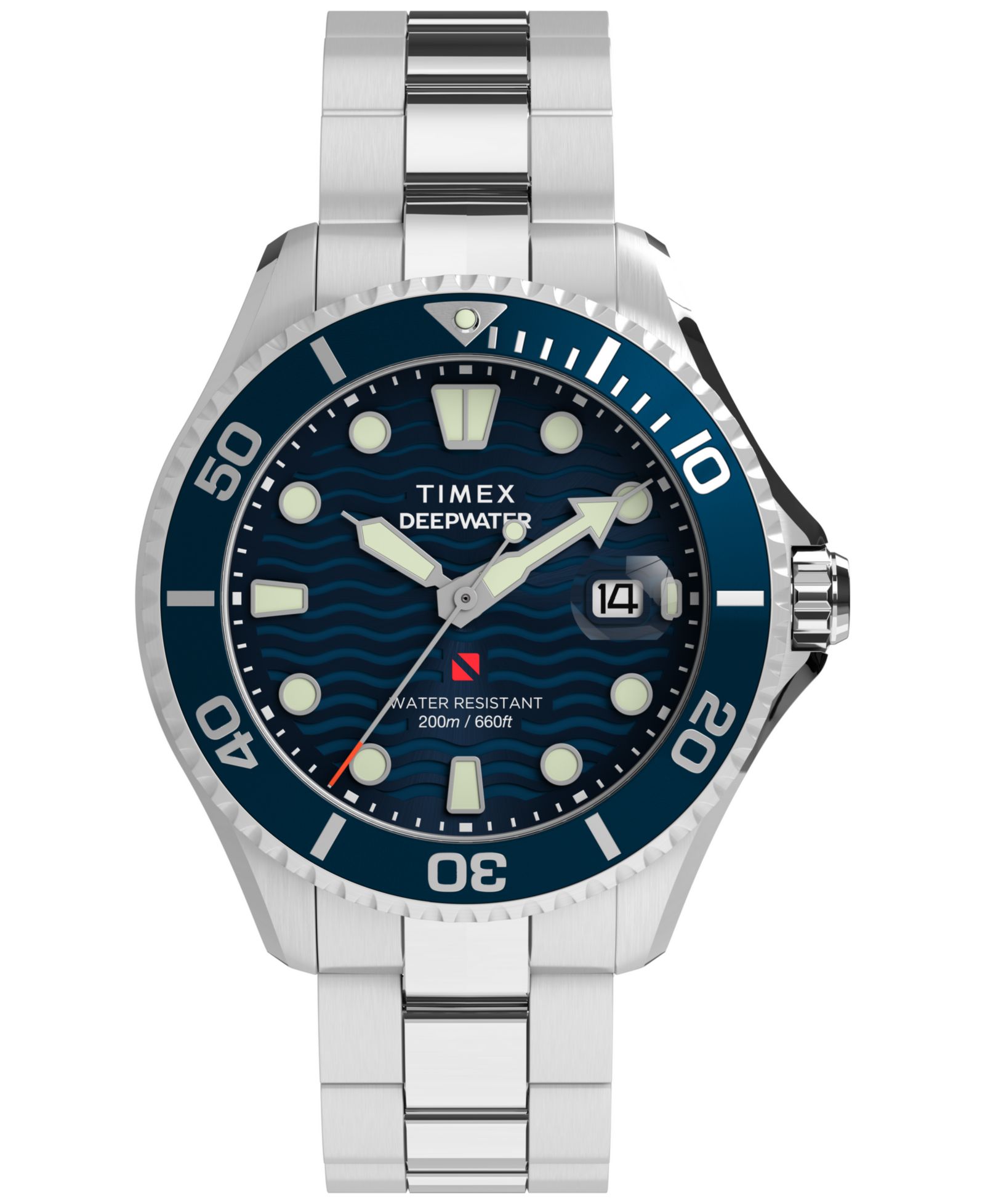 Мужские кварцевые аналоговые часы Timex Silver-Tone Stainless Steel, 44mm