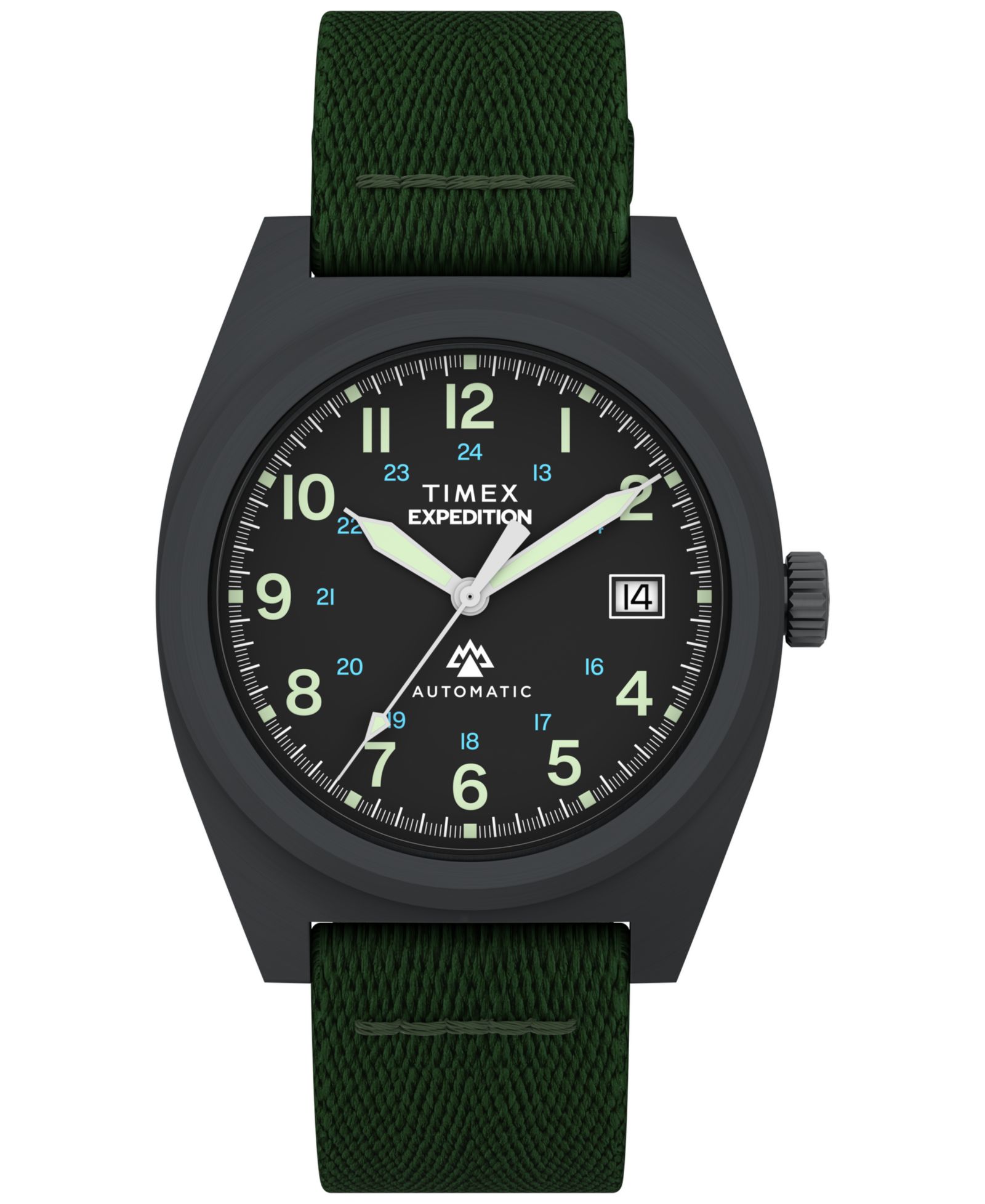 Timex Men's Mechanical Automatic Black Fabric Watch, 39mm