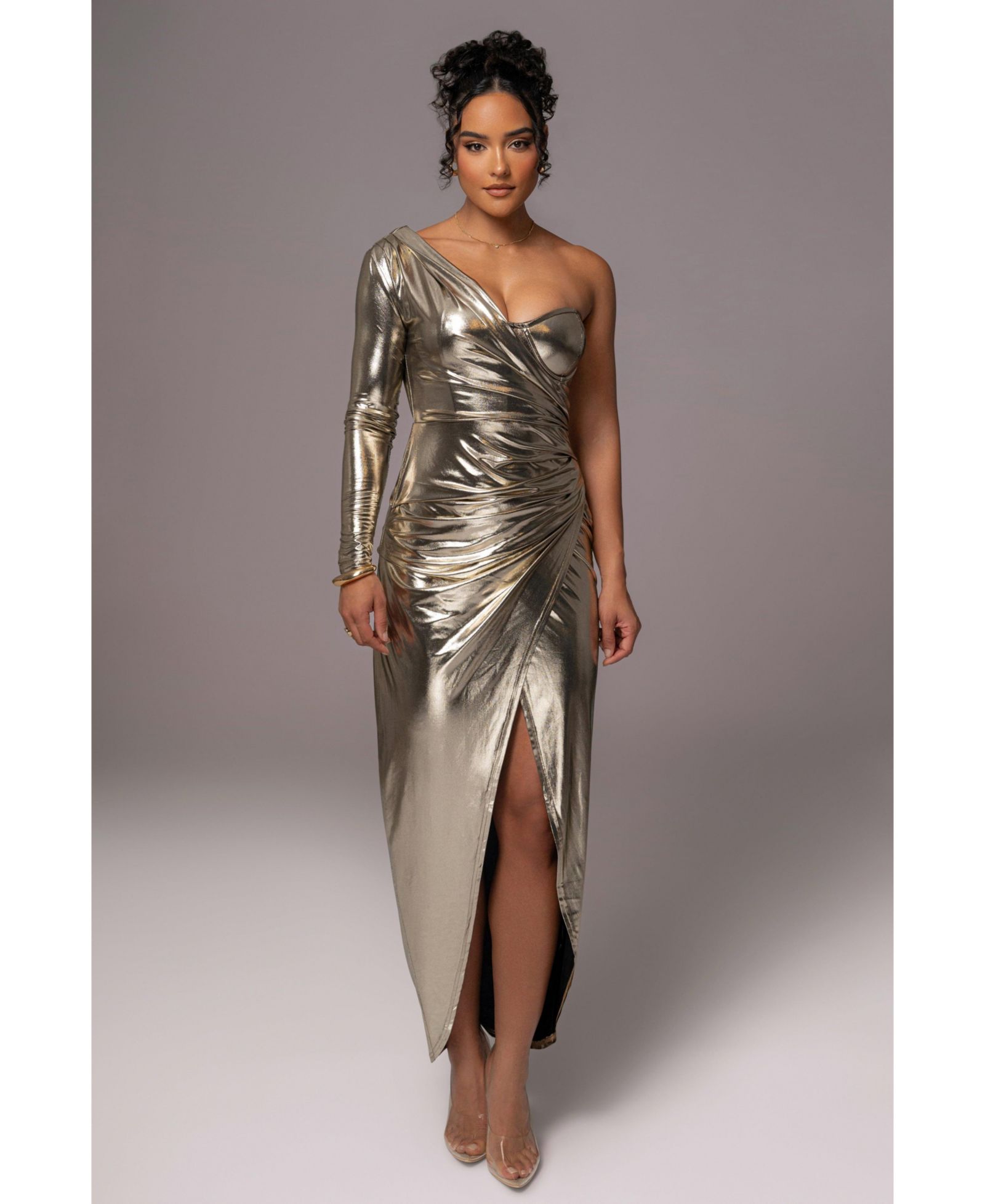 JLUXLABEL Женское платье макси Kaleah Metallic