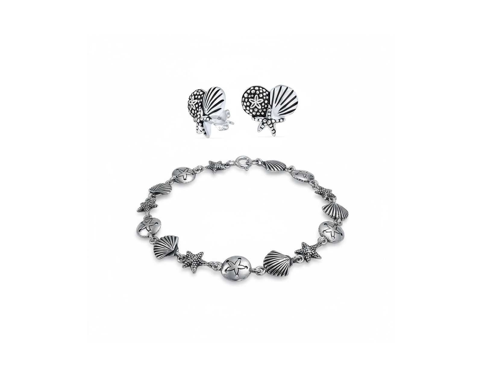 Набор украшений Bling Jewelry Sterling Silver Tropical Beach с ажурными элементами