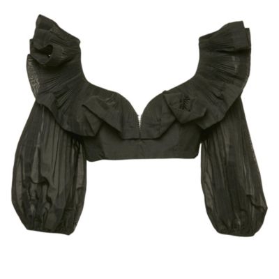 Женский укороченный топ Zimmermann Crepe Ruffled