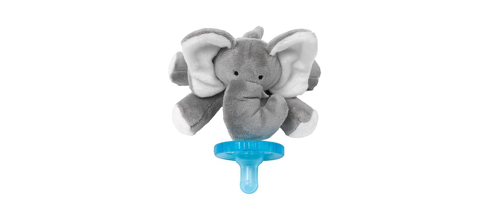 WubbaNub Baby Grey Elephant Pacifier