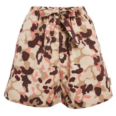 Pre-Owned Moncler Women's Beige Camouflage Print Cotton Shorts
