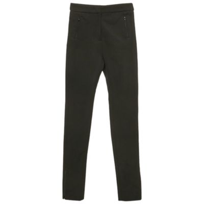 Pre-Owned Moncler Women's Black Gabardine Trousers