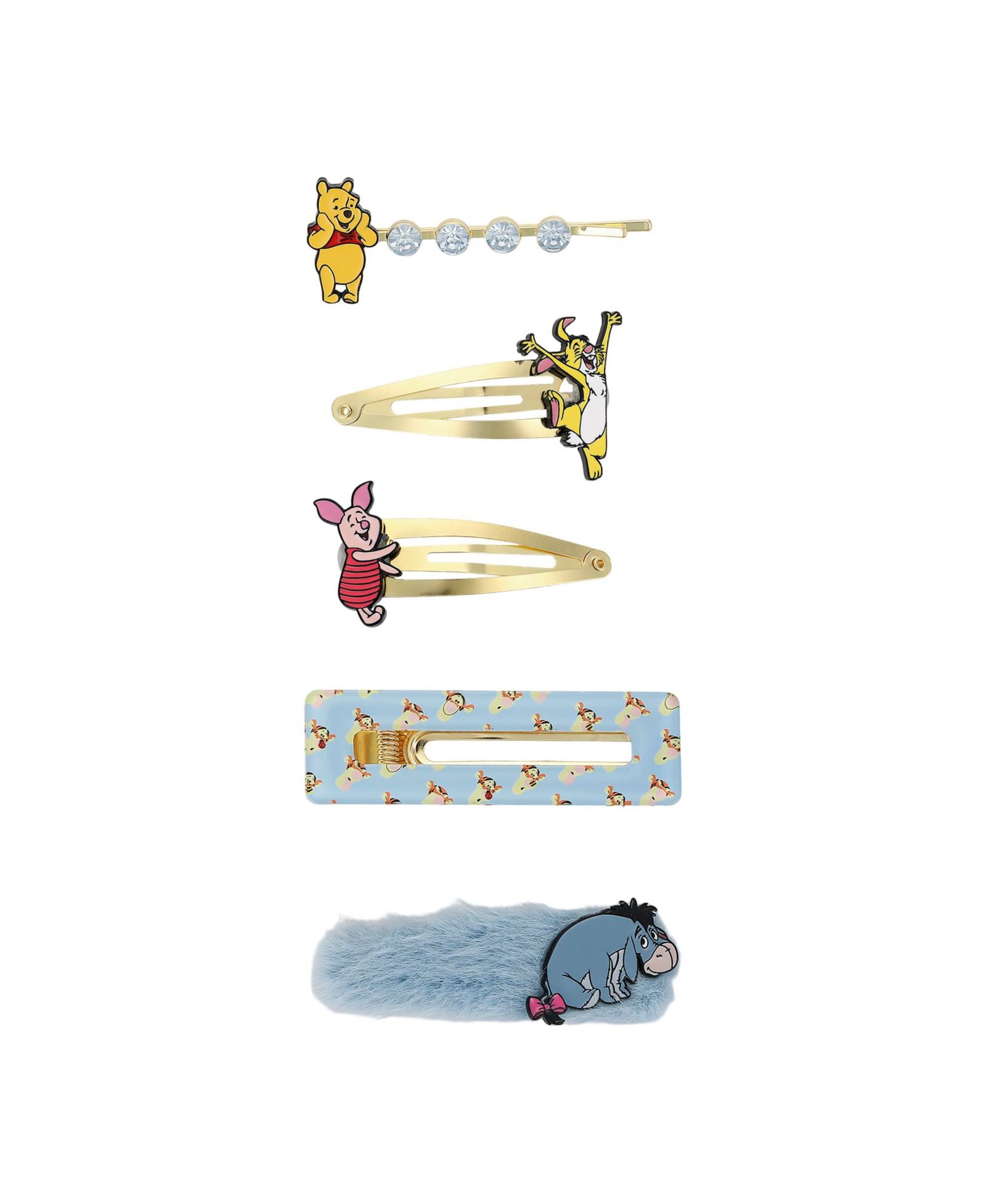 Winnie the Pooh Characters 5 piece Hair Clip Set