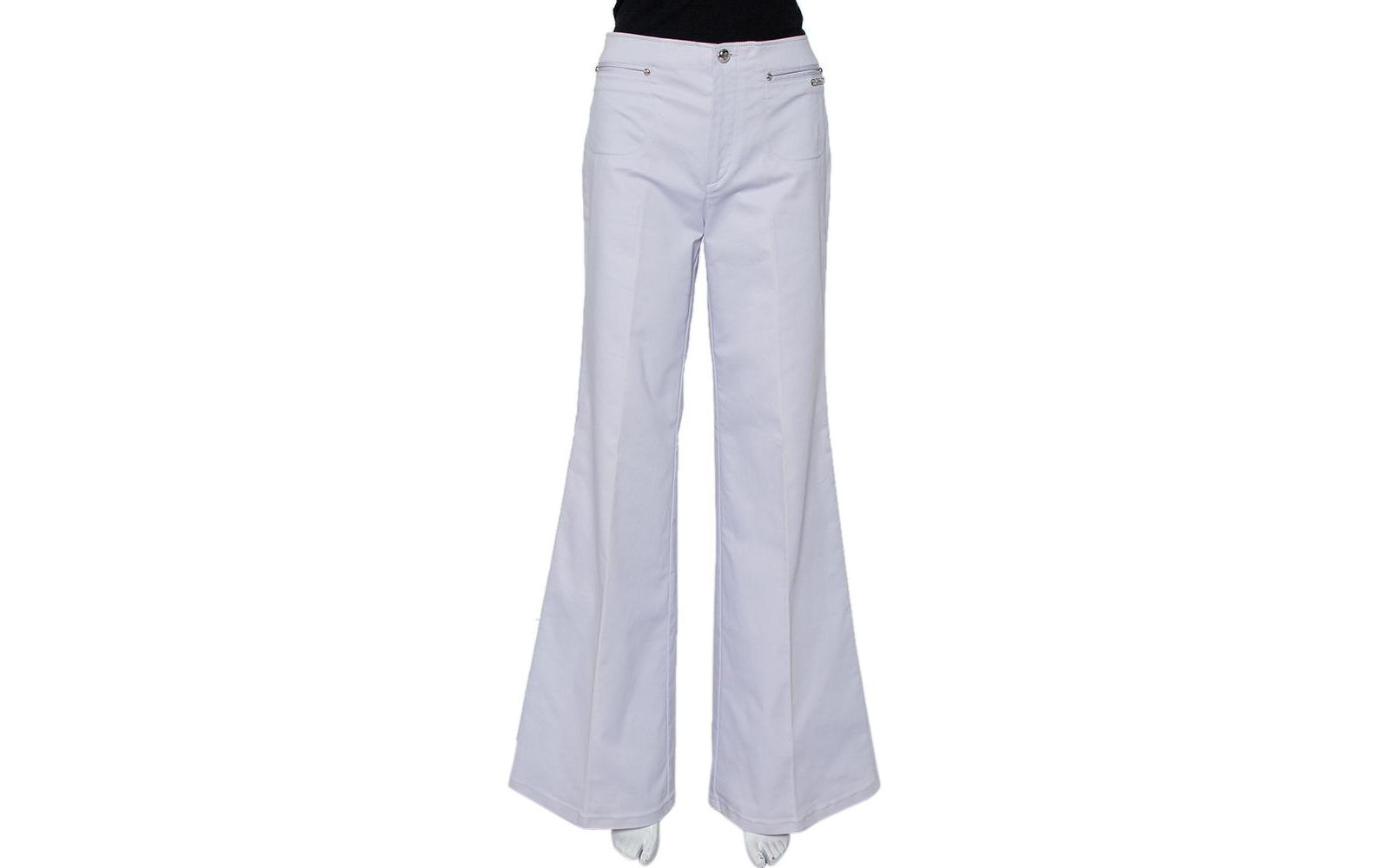 Pre-Owned Roberto Cavalli Women's Cotton Bootcut Trousers