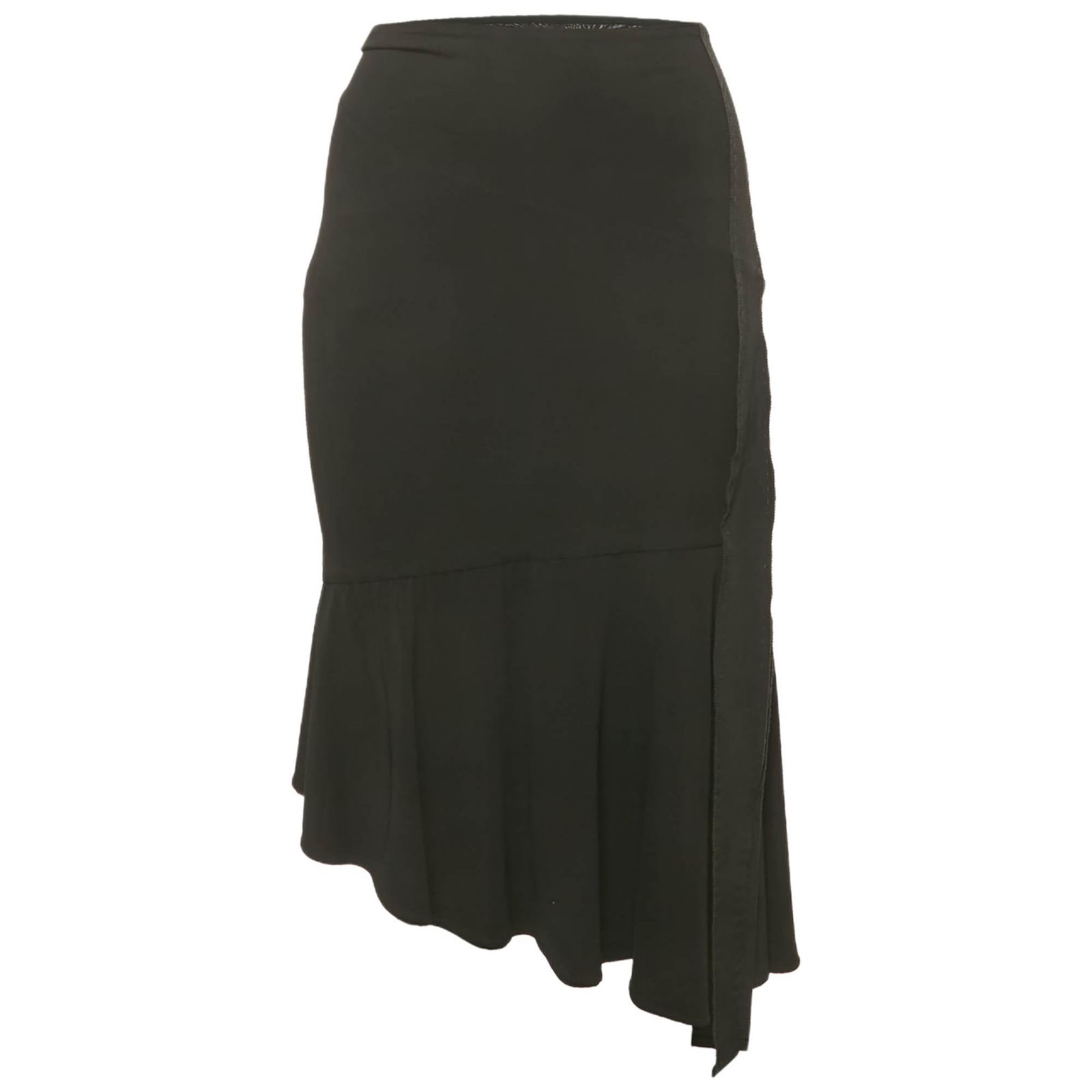 Pre-Owned Roberto Cavalli Women's Black Jersey Flared Short Skirt