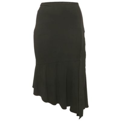 Pre-Owned Roberto Cavalli Women's Black Jersey Flared Short Skirt