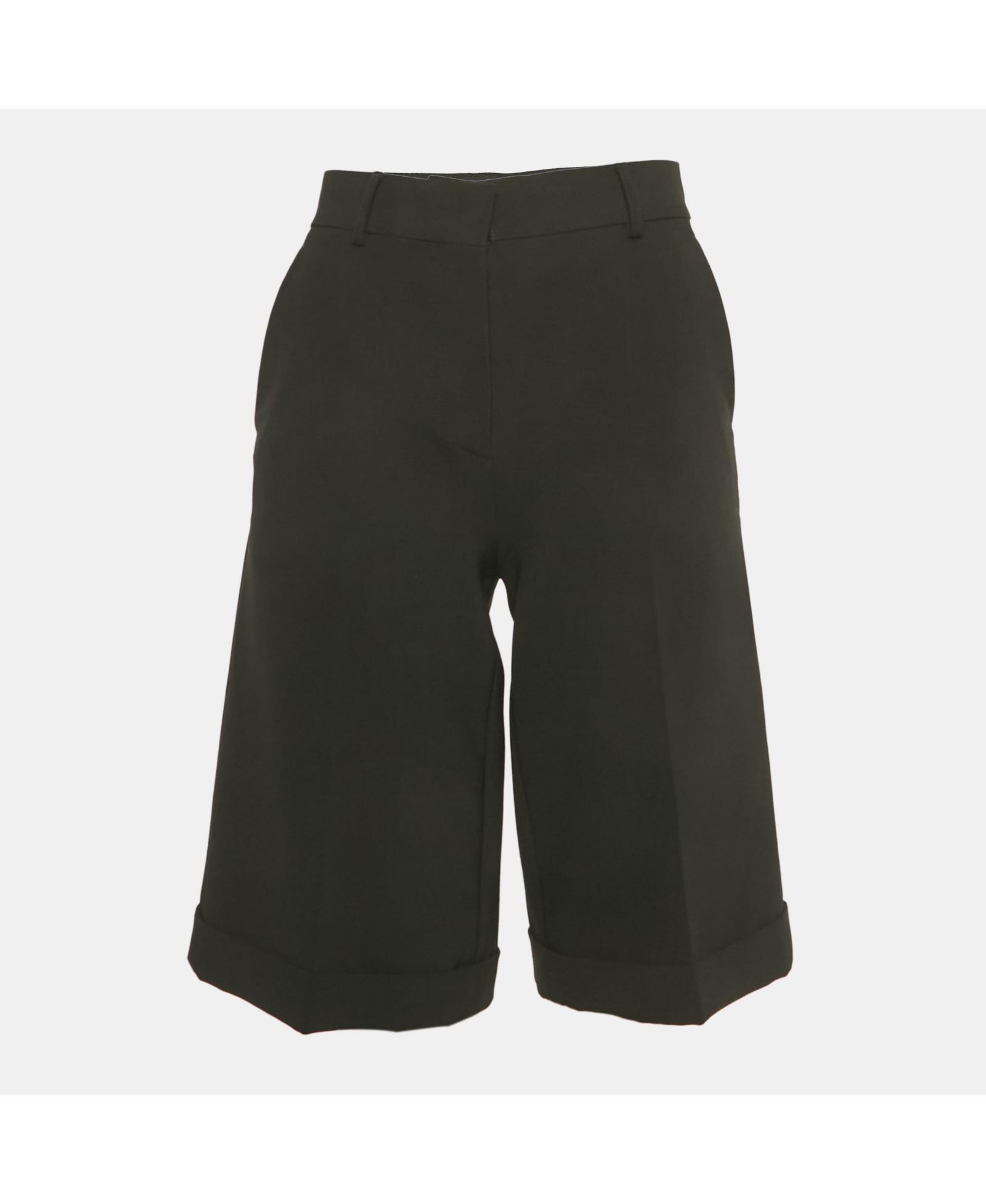 Pre-Owned Moschino Women's Couture Black Crepe Bermuda Shorts