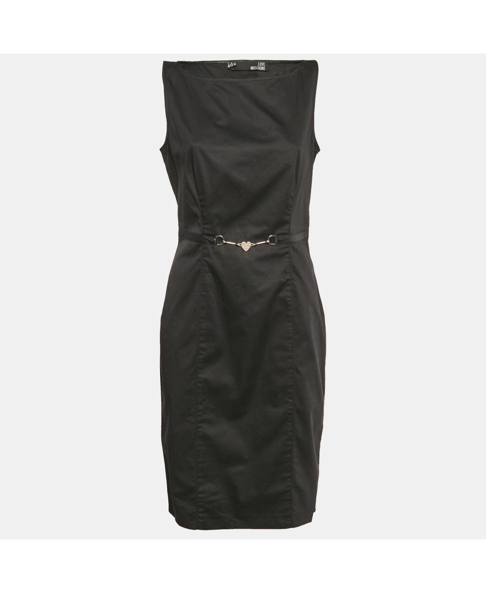 Женское черное хлопковое платье Love MOSCHINO Pre-Owned