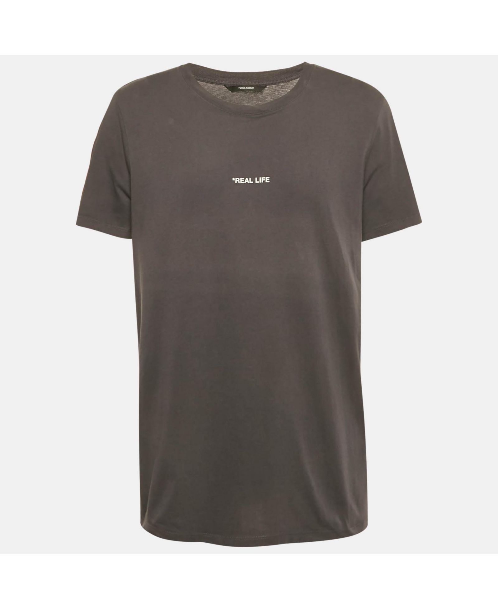 Б/у футболка Zadig & Voltaire Men's Grey Ted Photoprint Jersey Real Life