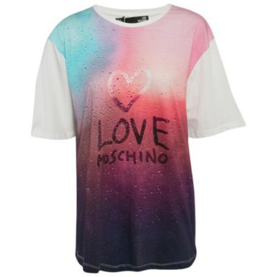 Pre-Owned Love Moschino Женская рубашка из денима в синюю полоску с пуговицами