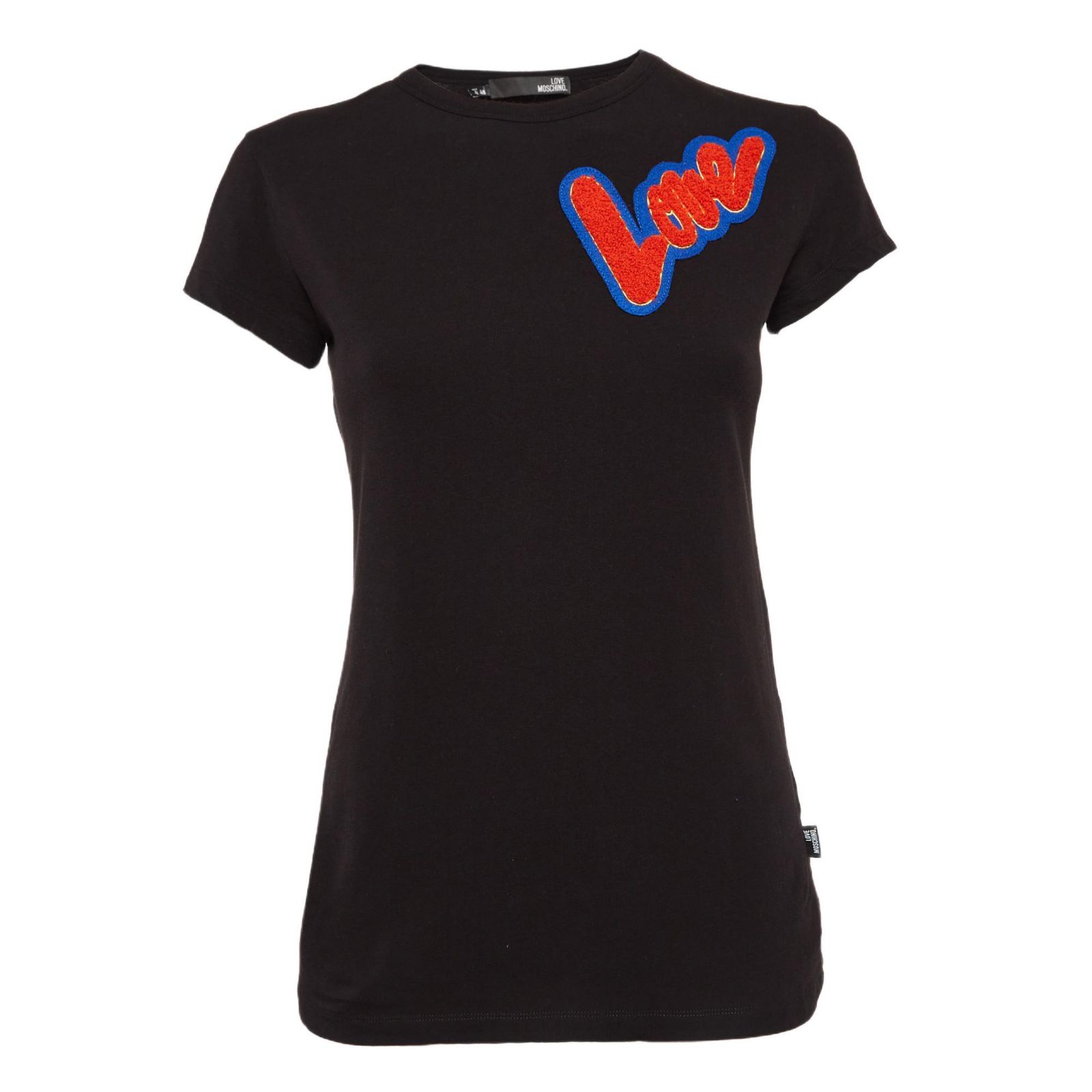 Женская футболка Pre-Owned Love Moschino Cotton Knit Love Patch