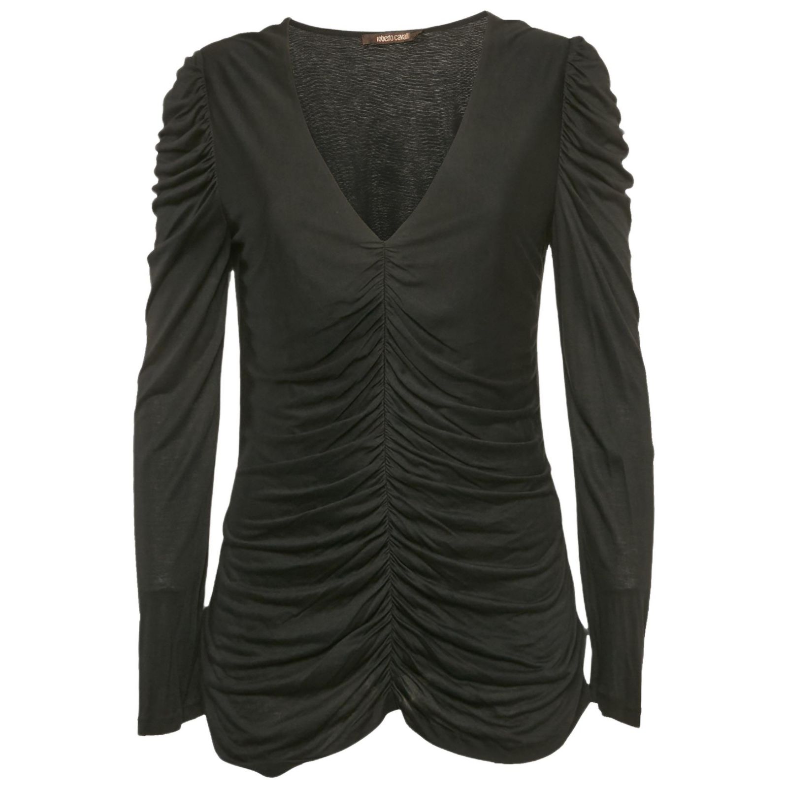Pre-Owned Roberto Cavalli Women's Ruched Jersey Top