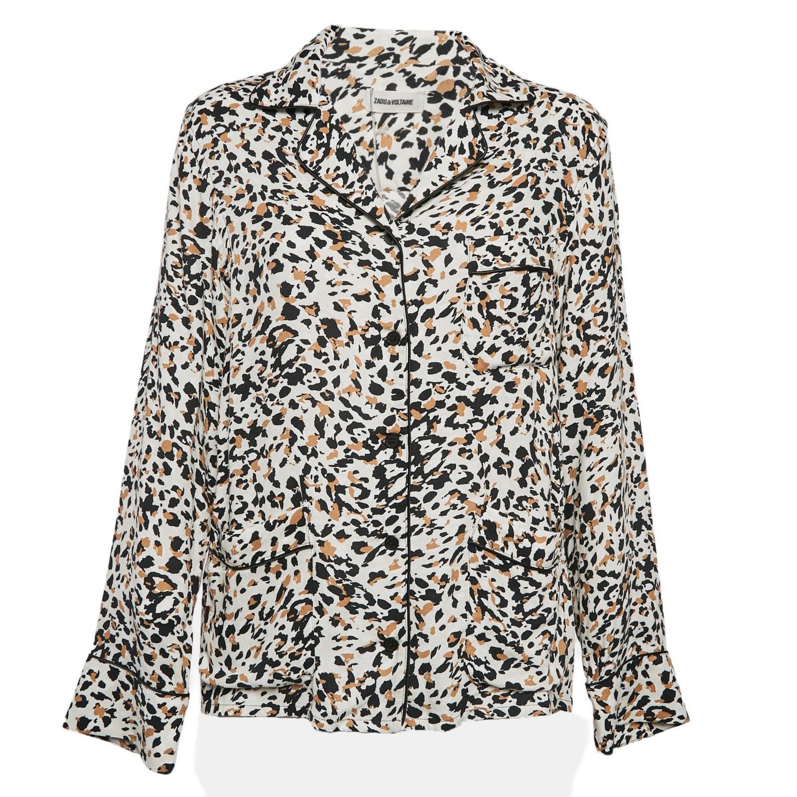 Zadig & Voltaire женская рубашка Crepe Tradi с леопардовым принтом