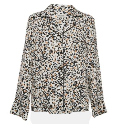 Zadig & Voltaire женская рубашка Crepe Tradi с леопардовым принтом