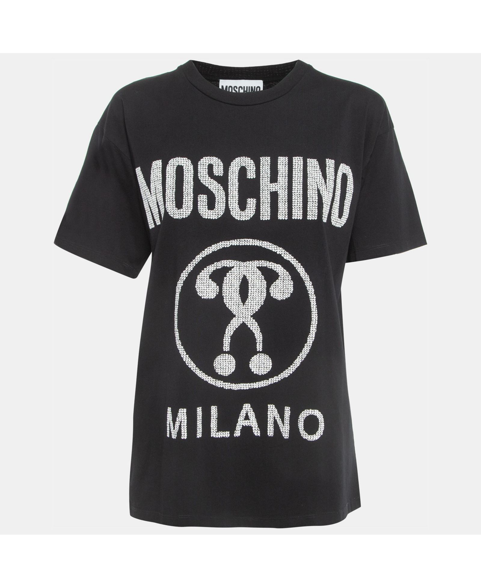 Pre-Owned Moschino Women's Couture Logo Print Cotton Half Sleeve T-Shirt