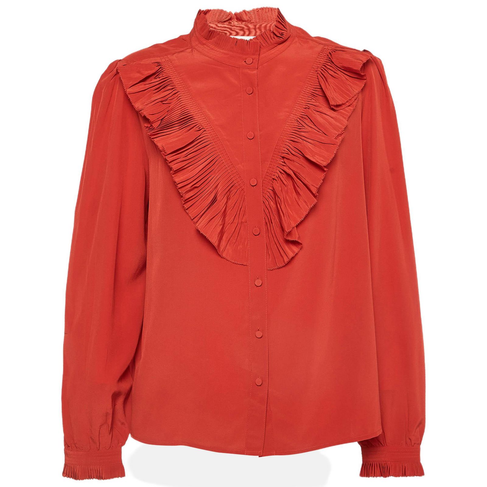 Pre-Owned Zadig & Voltaire Женская шелковая блузка с рюшами