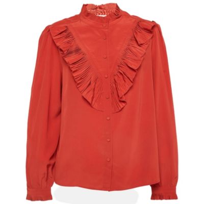 Pre-Owned Zadig & Voltaire Женская шелковая блузка с рюшами