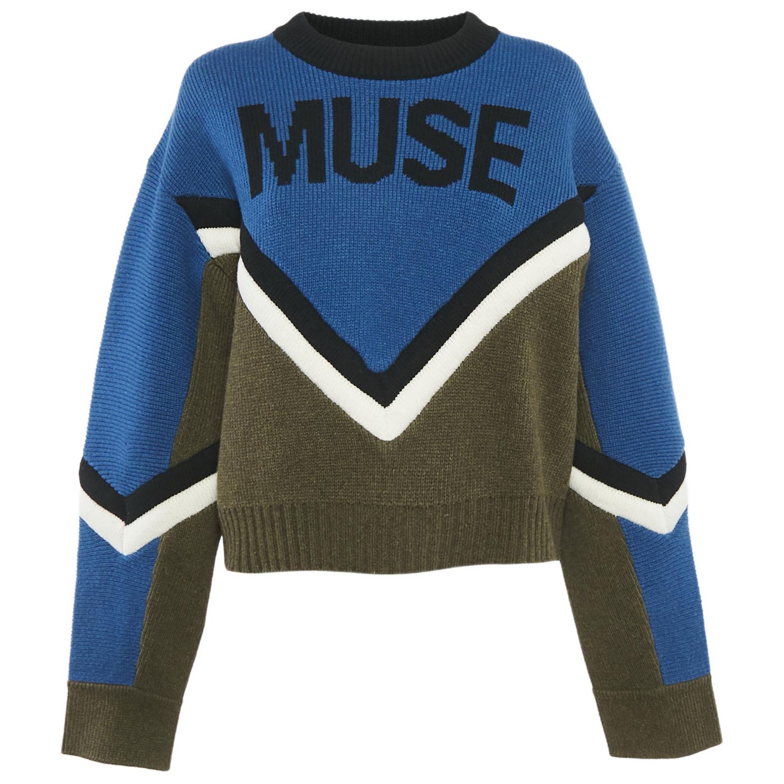 Женский свитер Pre-Owned Zadig & Voltaire Blue/green Muse Intarsia Rib Knit