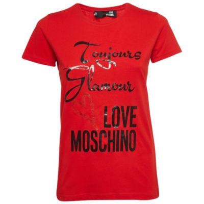 Love Moschino Женская рубашка в синюю полоску из денима, б/у