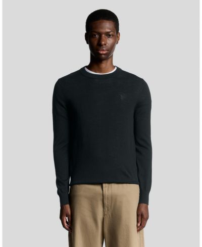 Lyle & Scott Men's Tonal Eagle Merino Crew Neck Sweater