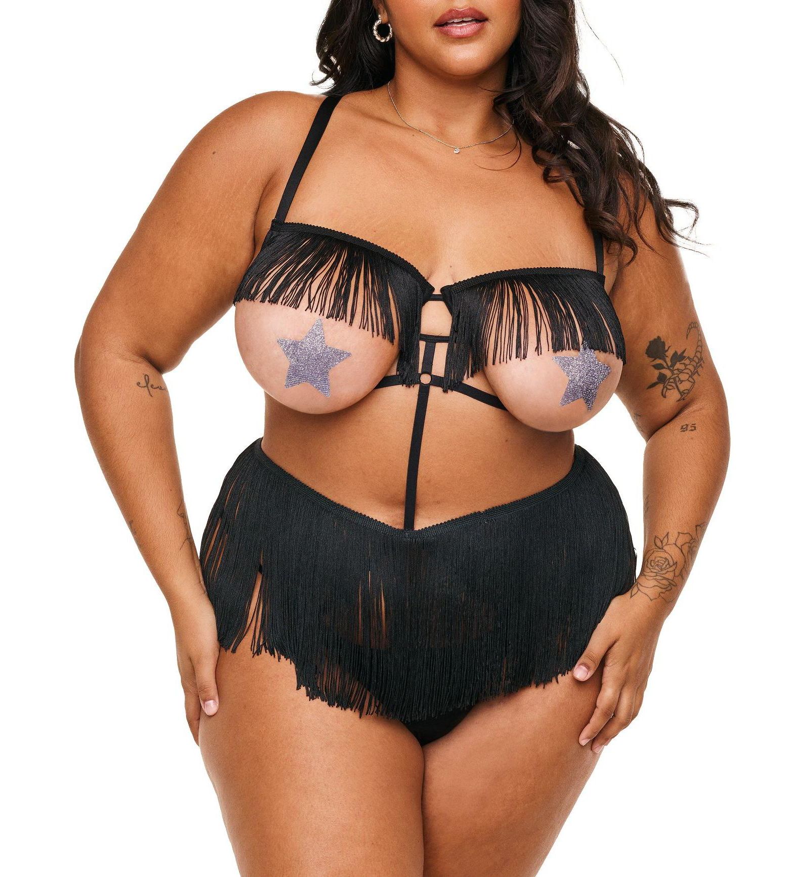 Adore Me Plus Size Neveah кружевной комбинезон-слип