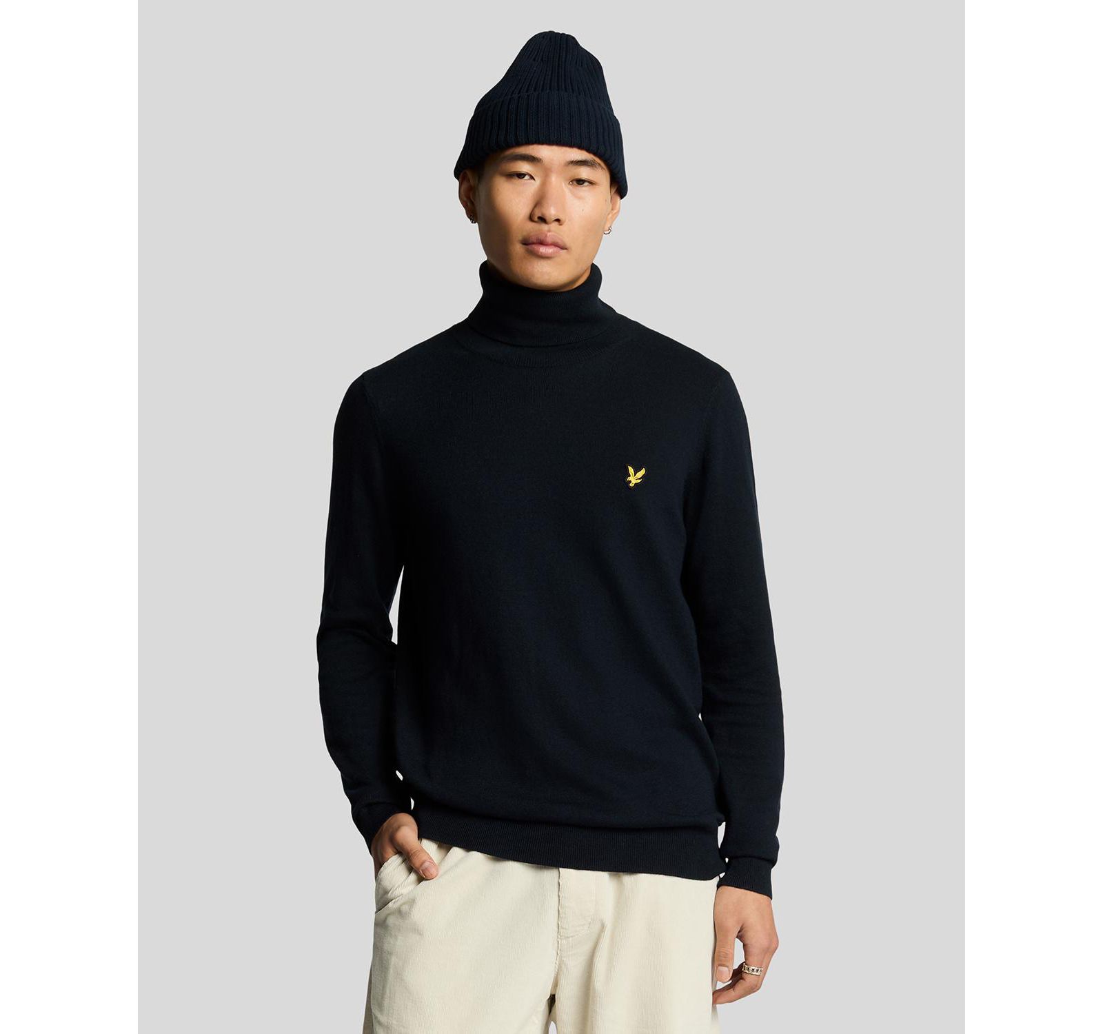 Lyle & Scott Men's Cotton Merino Turtleneck Sweater