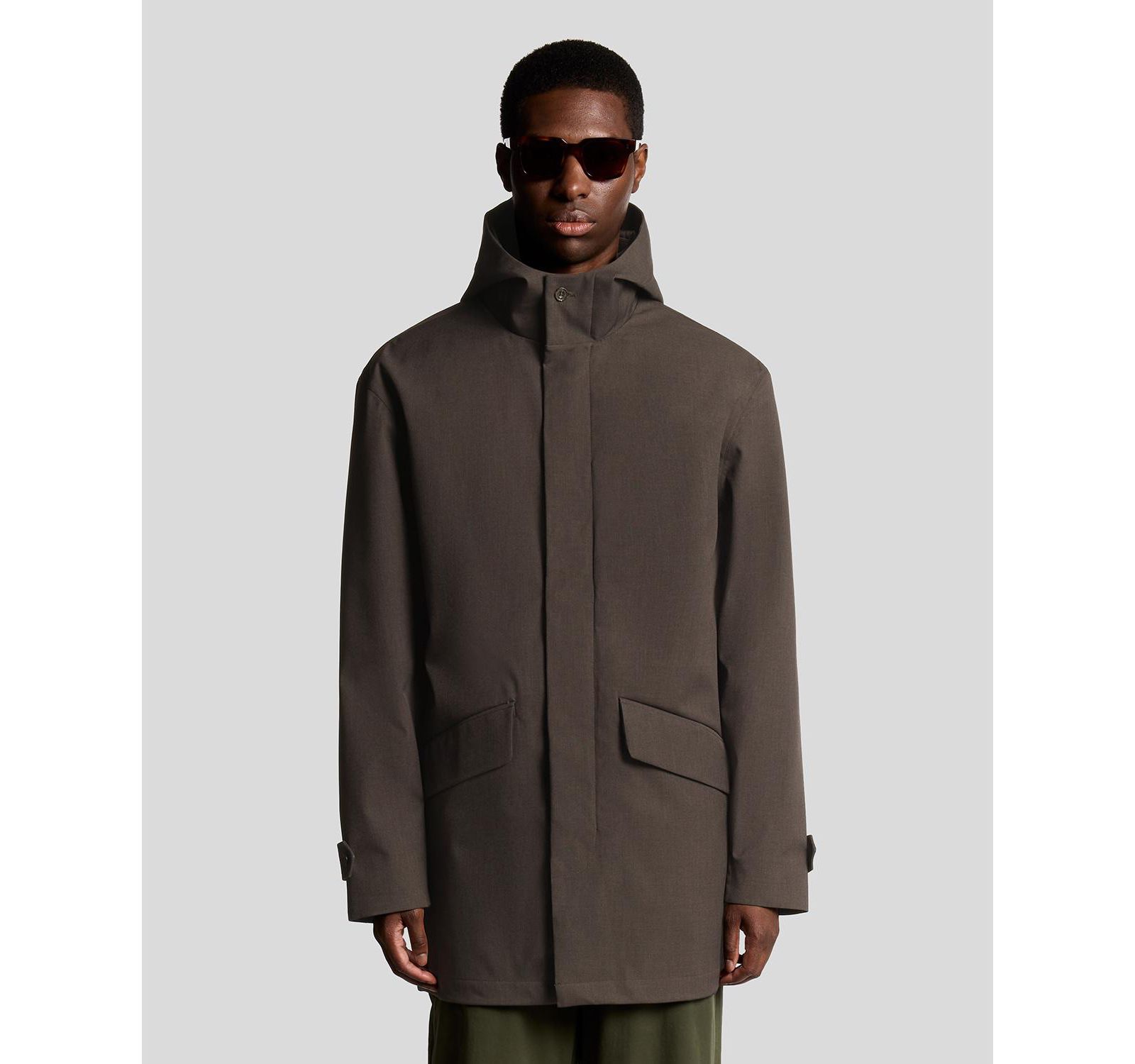 Lyle & Scott мужская парка с длинным рукавом и капюшоном в военном стиле
