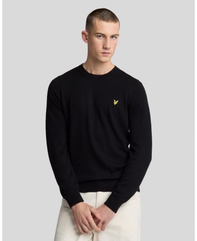 Lyle & Scott Мужской джемпер из хлопка и мериносовой шерсти с круглым вырезом