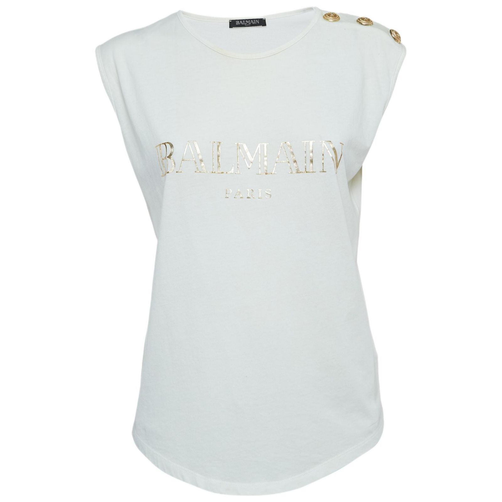 Pre-Owned Balmain Women's White Cotton Top