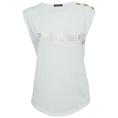 Pre-Owned Balmain Women's White Cotton Top