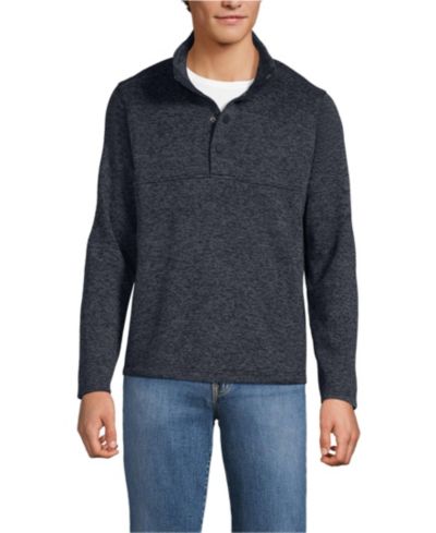 Мужская куртка Lands' End Sweater Fleece Snap Neck Pullover