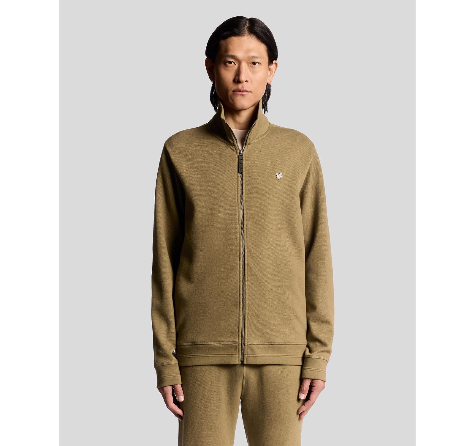Lyle & Scott Men's Diagonal Weave Zip Through Sweatshirt