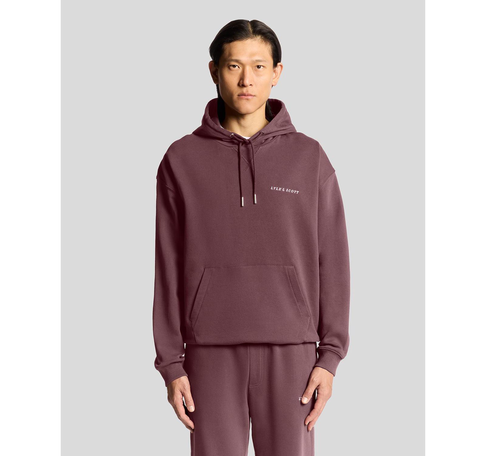 Мужское худи Lyle & Scott Script Brushback Pullover