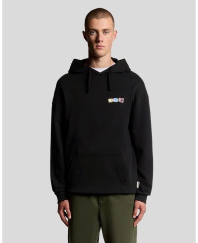 Мужской худи Lyle & Scott с длинным рукавом и крупным принтом