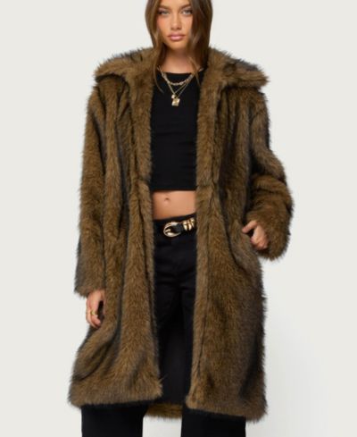 Женское пальто Edikted Saphira Oversized Faux Fur Maxi