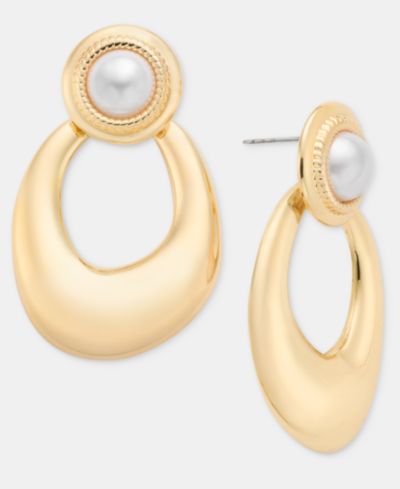 Серьги I.N.C. International Concepts Imitation Pearl Open Drop