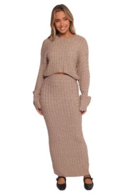 Petal and Pup Women's Reid Cable Knit Skirt Set