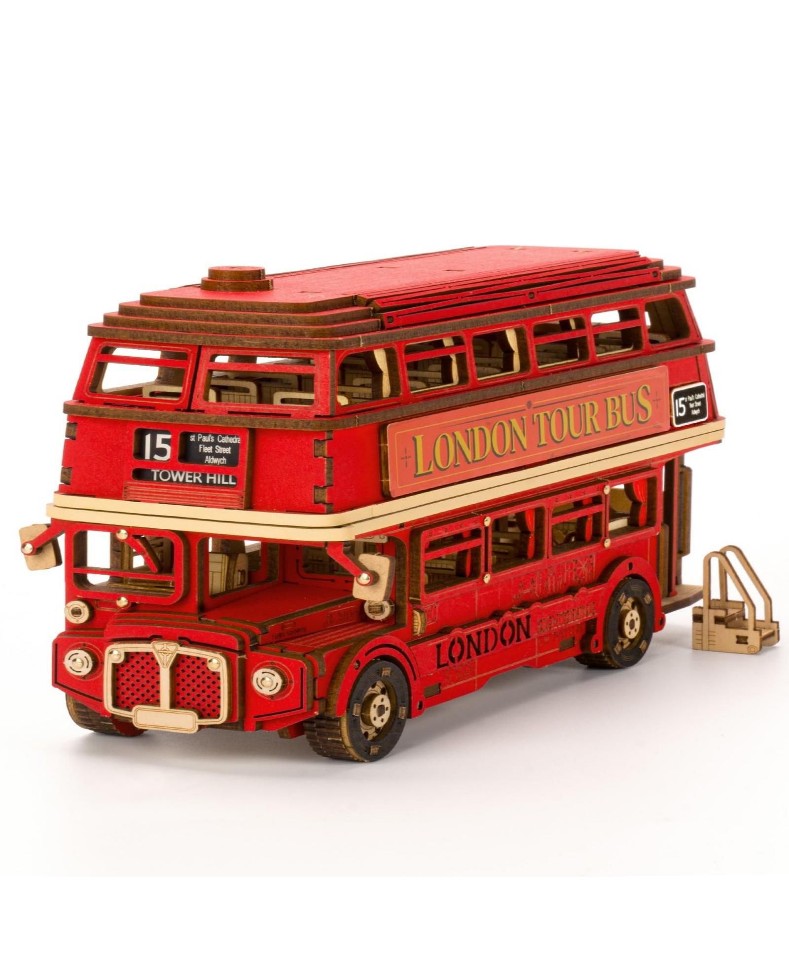 3D-пазл Robotime London Tour Bus, модель игрушечного автобуса