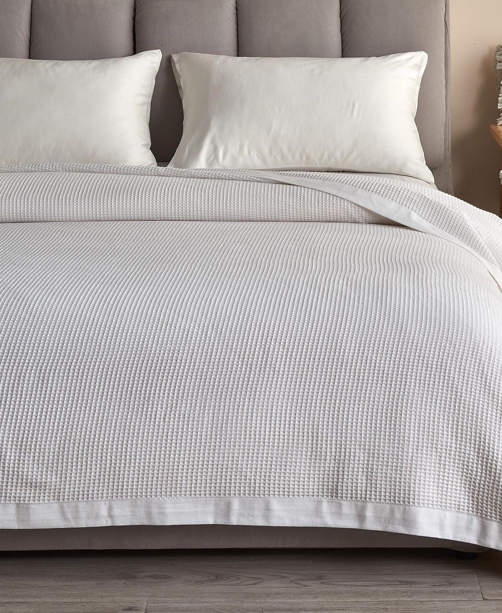 Linery & Co. Lightweight Waffle Weave Cotton Blanket, King