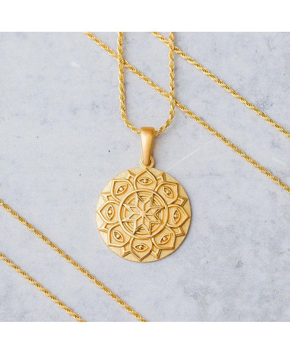 Mantra Mandala I Am Supported And Protected Gold / Original