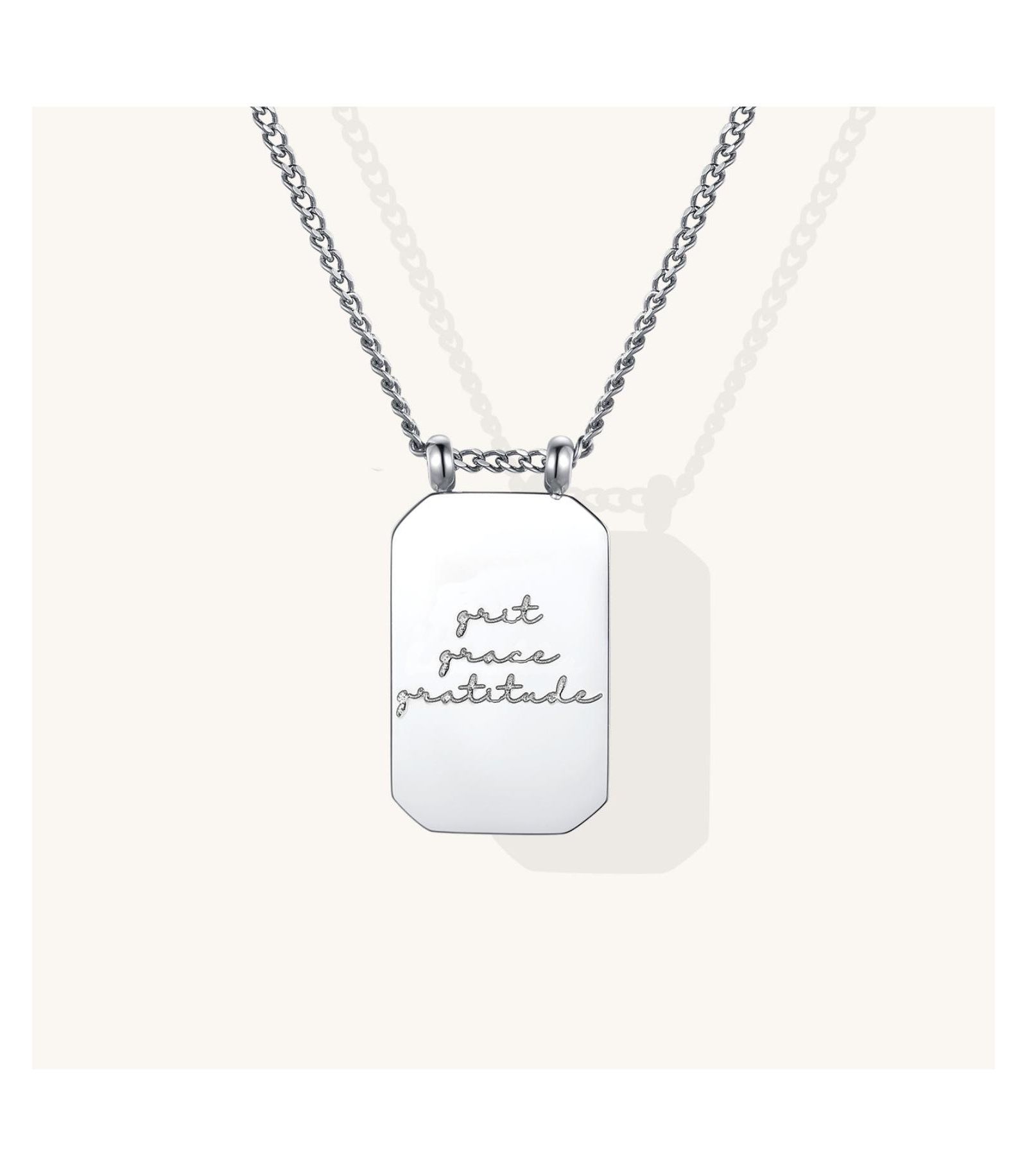 Mantra ожерелье Grit Grace Gratitude Note To Self