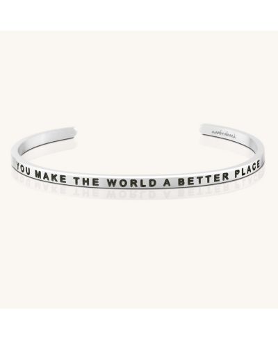 Mantra You Make The World A Better Place Bracelets