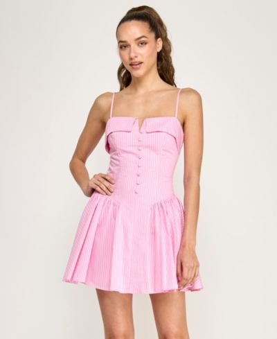 Детское Alex & Sophia Sleeveless Button-Front Stripe платье