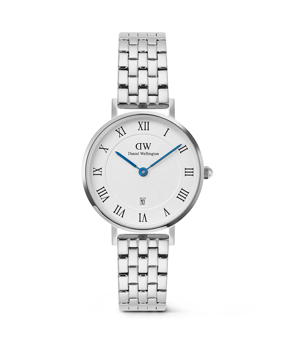 Daniel Wellington Women's Date Silver-Tone Stainless Steel Watch, 28mm