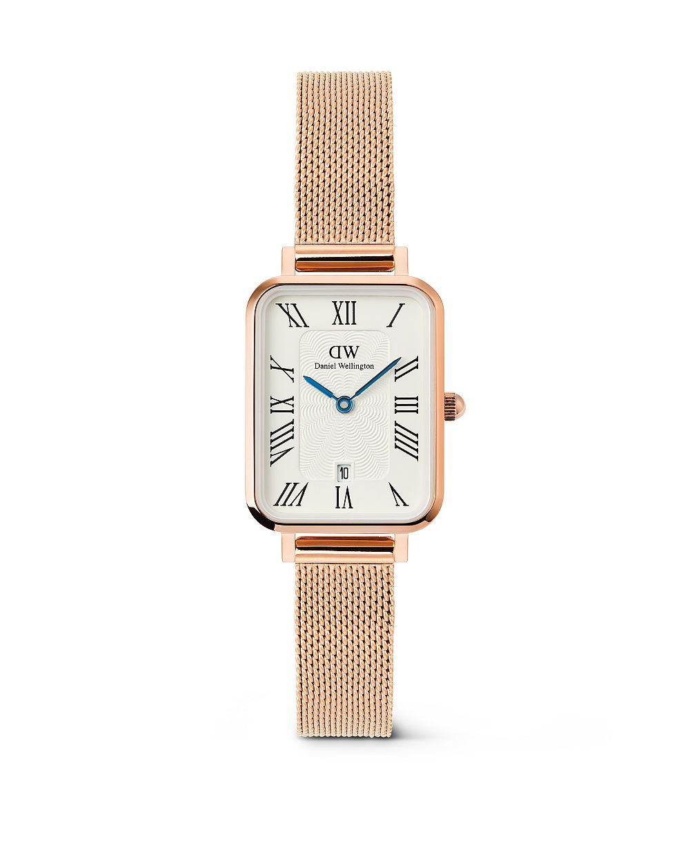 Часы Daniel Wellington Women's Date Rose Gold-Tone Stainless Steel, 26mm